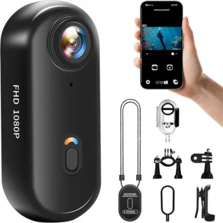 SnelShoppen action cam mini body camera zwart