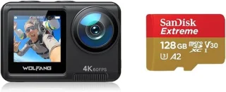 SnelShoppen - action camera rood/goud