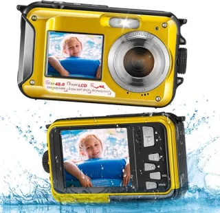 SnelShoppen digitale waterproof camera oranje