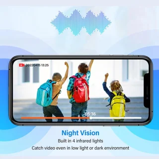 SnelShoppen - Draagbare WiFi Camera, 1080P HD Draadloze Achterclip Geluid Video Recorder met 130 Graden Groothoeklens, Nachtzicht Mini Camera voor Wet