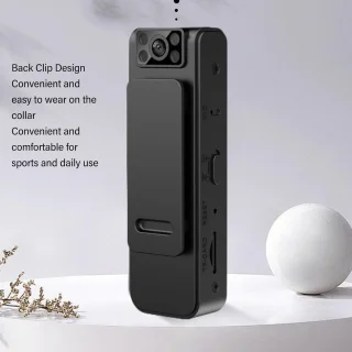 SnelShoppen - Draagbare WiFi Camera, 1080P HD Draadloze Achterclip Geluid Video Recorder met 130 Graden Groothoeklens, Nachtzicht Mini Camera voor Wet