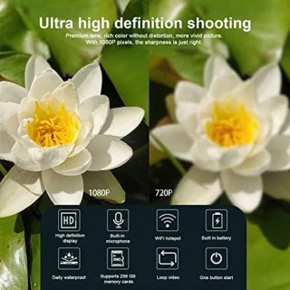 SnelShoppen - Hotspot WiFi Camera 1080P HD Mini Draagbare Actie DV met Premium Lens voor Buiten Sporten, Lange Accuduur, USB Oplaadbaar