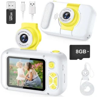 SnelShoppen - Kids Camera met 2,4" scherm en 180° draaibare lens