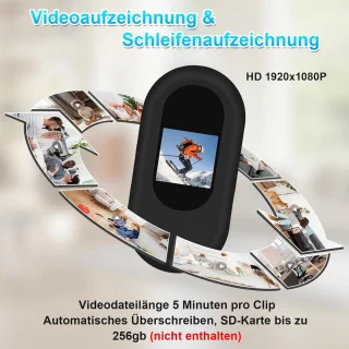 SnelShoppen mini actiecamera voor motorhelm - zwart