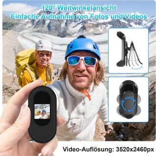 SnelShoppen mini actiecamera voor motorhelm - zwart