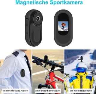 SnelShoppen mini actiecamera voor motorhelm - zwart