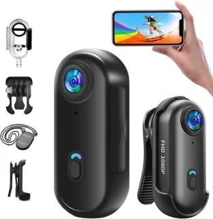SnelShoppen mini action cam onderwatercamera zwart