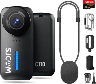 SnelShoppen - mini bodycam 64G 4K action camera - zwart