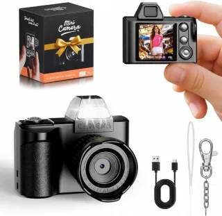 SnelShoppen - mini digitale retro sleutelhanger camera
