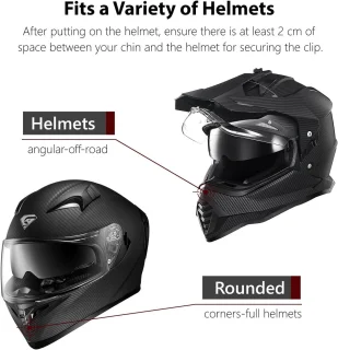 SnelShoppen motorhelm kinmontageclip voor actiecamera's