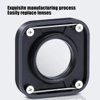 SnelShoppen vervanglens voor 9 10 action camera, tempered glass, geschikt voor 9 Black
