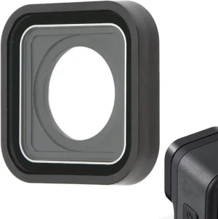 SnelShoppen vervanglens voor 9 10 action camera, tempered glass, geschikt voor 9 Black
