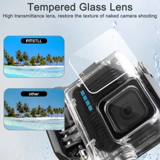 SnelShoppen Waterproof onderwater case en drijvende handgreep voor 4K actiecamera - duikset voor Hero 4K