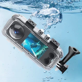 SnelShoppen - X5 Universele Stealth Duikbehuizing Pro voor 360° Action Camera's - 60m IPX8 Waterdicht, Schokbestendig, Ideaal voor Duiken, Skiën en Pa