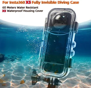 SnelShoppen - X5 Universele Stealth Duikbehuizing Pro voor 360° Action Camera's - 60m IPX8 Waterdicht, Schokbestendig, Ideaal voor Duiken, Skiën en Pa