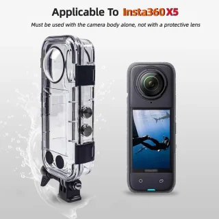 SnelShoppen - X5 Universele Stealth Duikbehuizing Pro voor 360° Action Camera's - 60m IPX8 Waterdicht, Schokbestendig, Ideaal voor Duiken, Skiën en Pa