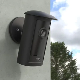 SnelShoppen - Zwarte silicone beschermhoes voor R-ing Outdoor Camera Pro met plug
