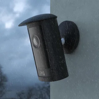 SnelShoppen - Zwarte silicone beschermhoes voor R-ing Outdoor Camera Pro met plug