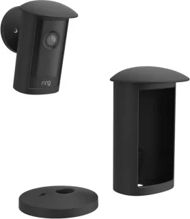 SnelShoppen - Zwarte silicone beschermhoes voor R-ing Outdoor Camera Pro met plug