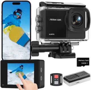Sportcamera met touchscreen en 4K60FPS-actiecamera