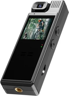Spy Camera Bodycam 4K met Draaibare Lens Zwart