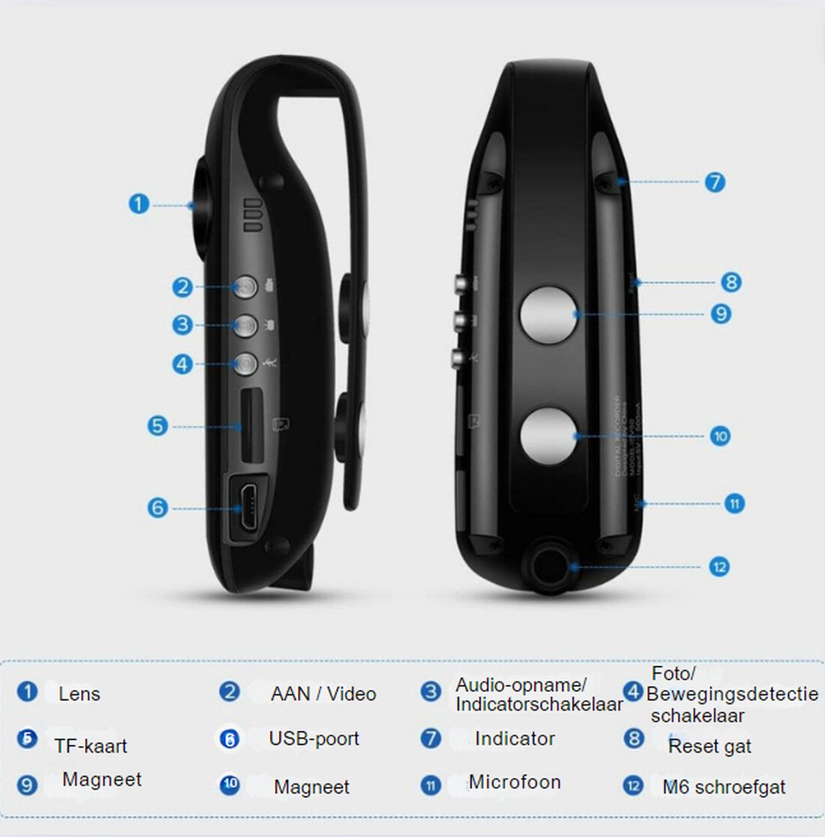 Spycams Bodycam Chest Camera Compact