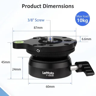 Statiefplaat 360 graden rotatie en +15° kanteling voor DSLR-camcorders - ShopVlot