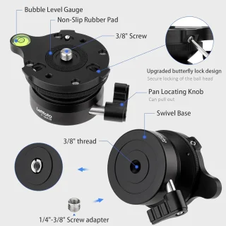 Statiefplaat 360 graden rotatie en +15° kanteling voor DSLR-camcorders - ShopVlot