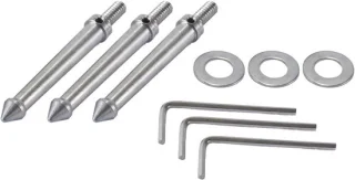 Statiefvoet met lange spikes 80 mm – roestvrij staal – 3 stuks – m-winkel