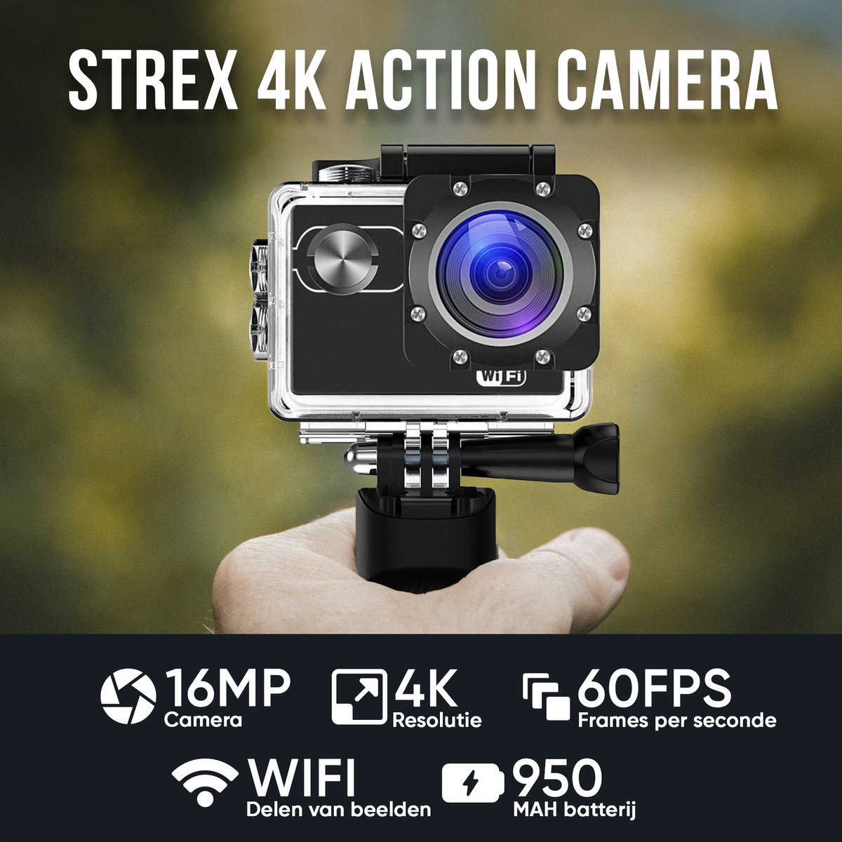Wat vinden we goed aan de Strex Action Camera 4K 16MP