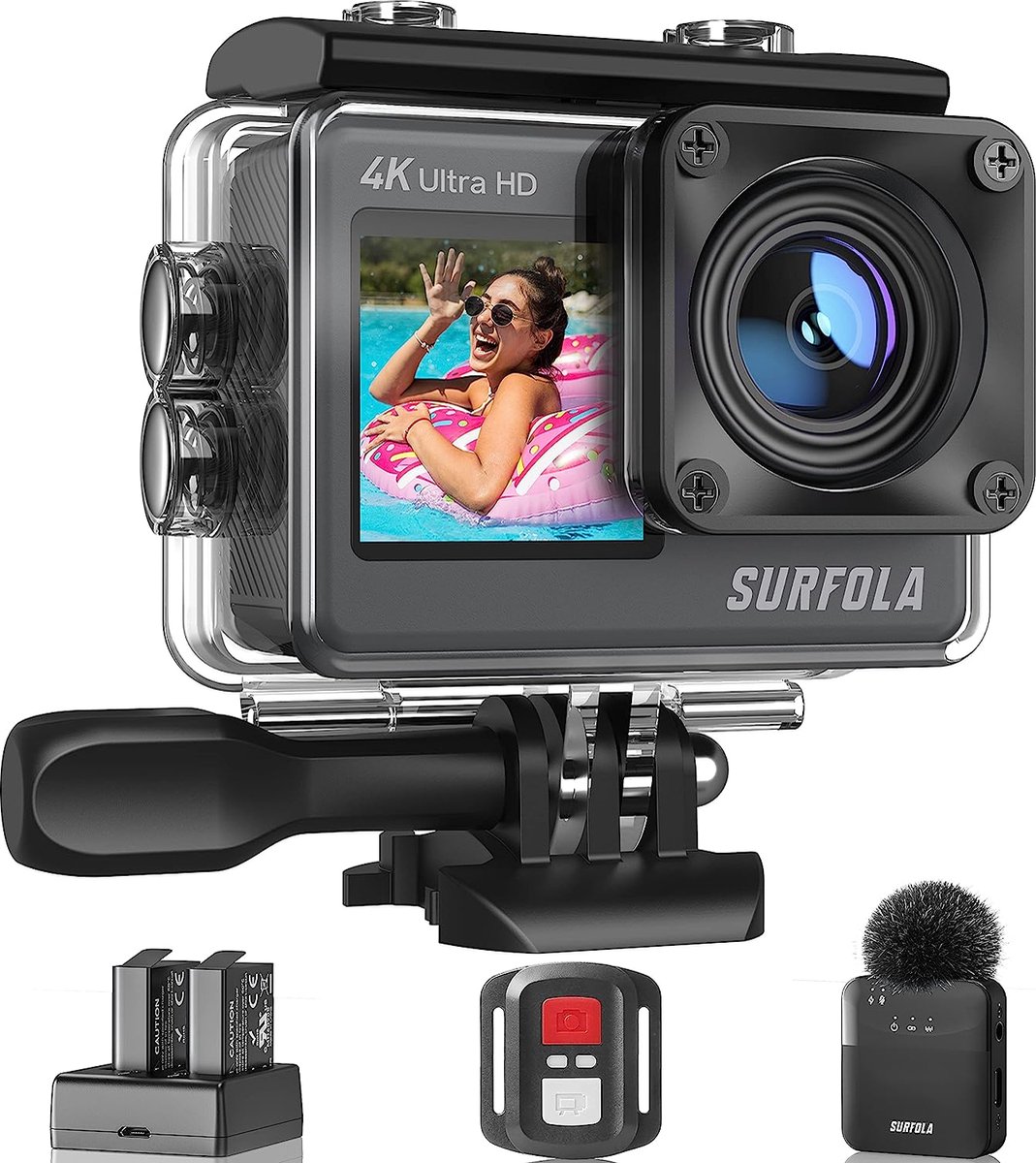 Surfola SF530Pro 4K Action Cam Dual Screen