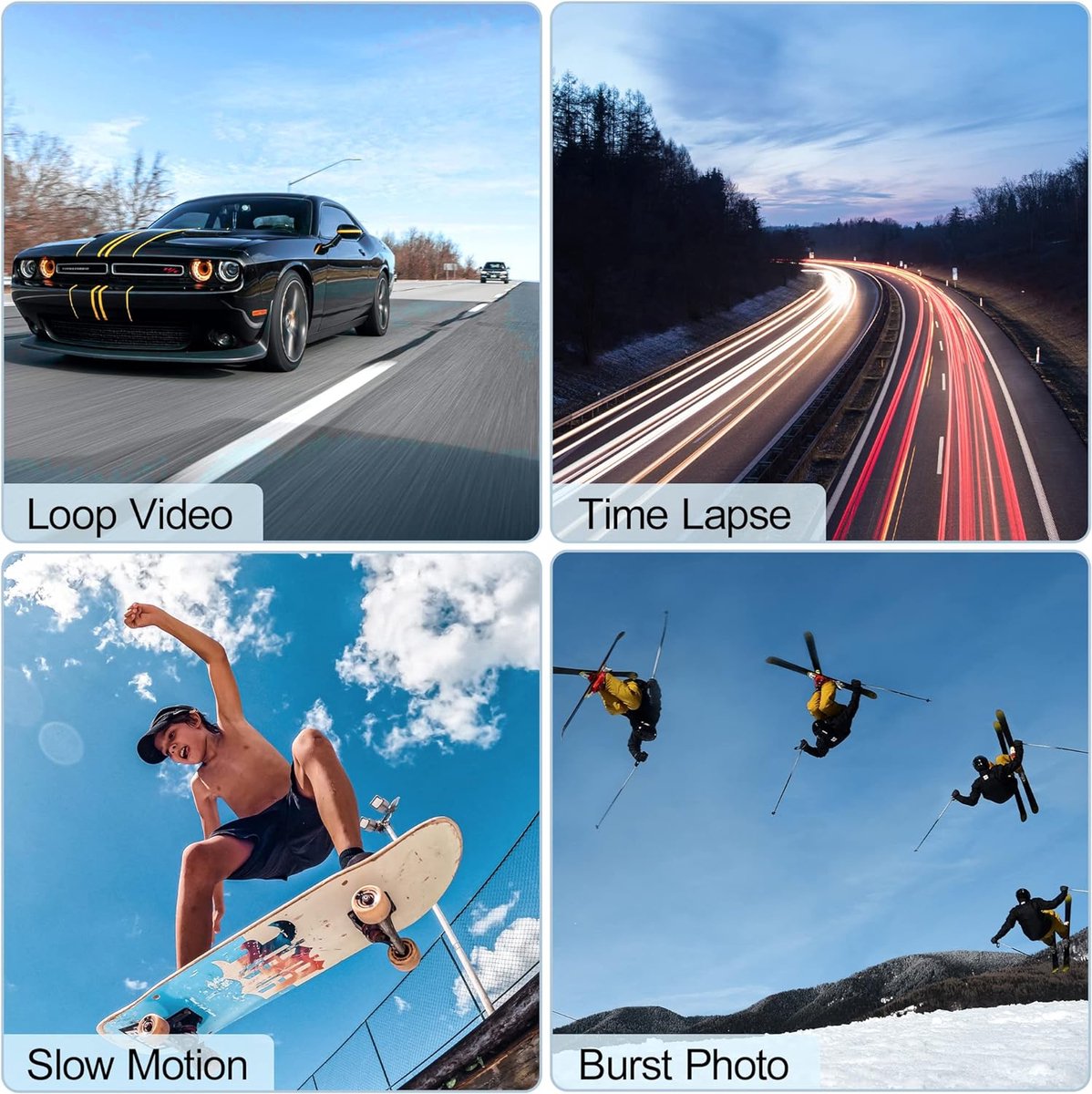 Surfola SF530Pro 4K Action Cam Dual Screen