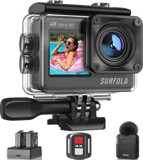 Surfola SF530Pro 4K Action Cam Dual Screen