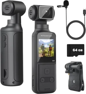 Thijox 4k body camera mini vlog camcorder