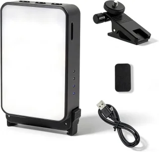 Thijox mini-videolamp en selfielamp voor camera, telefoon en action camera