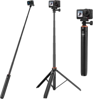 Thijox uitschuifbare reisstatief selfie stick 53,5" voor Osmo Action, Osmo 360, Osmo Pocket 3