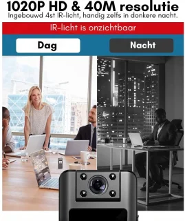 Thuys Bodycam Action Cam HD 1080P Zwart