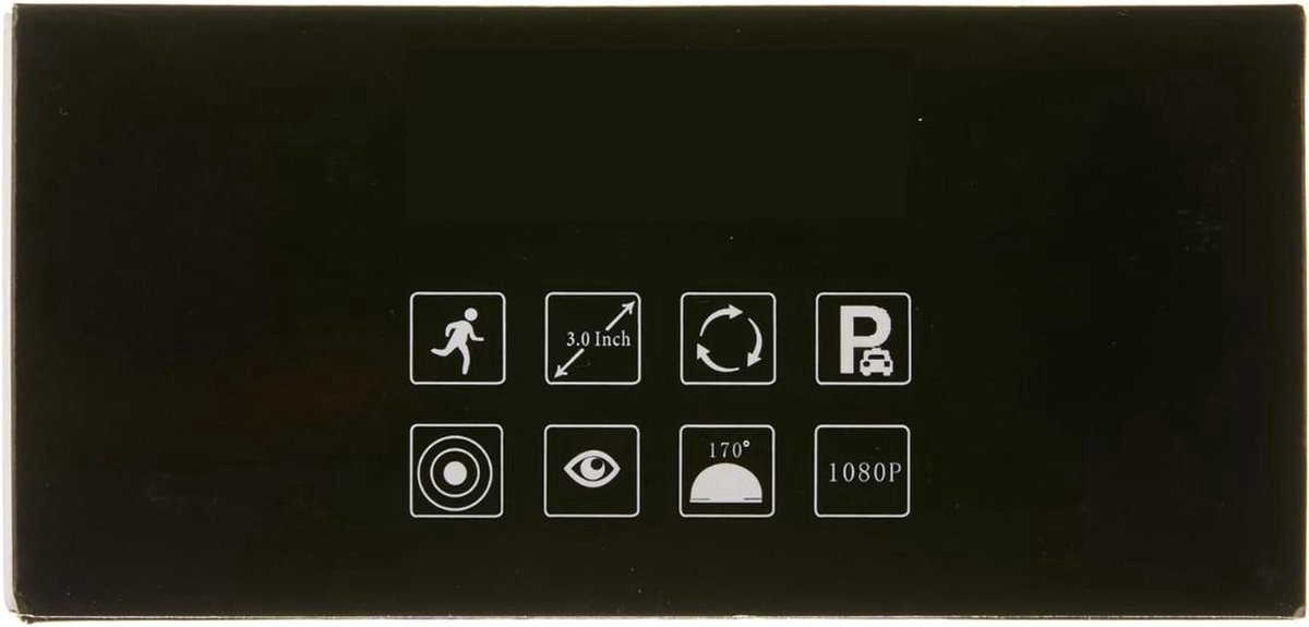 Thuys Dashcam Auto Voor- en Achterkant Zwart
