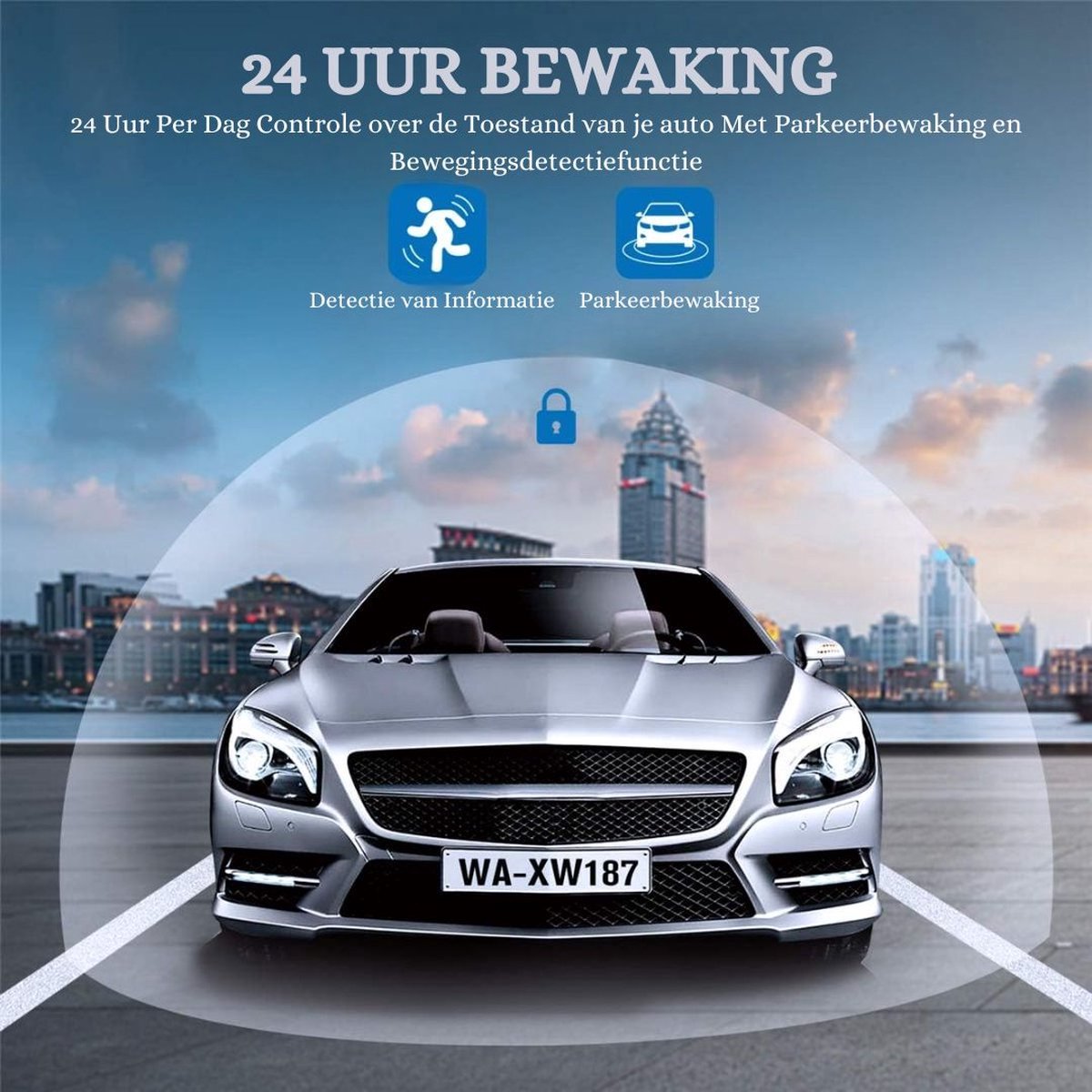 Thuys Dashcam Auto Voor- en Achterkant Zwart