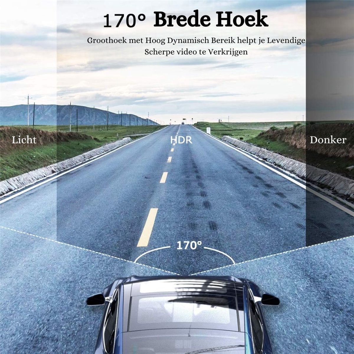 Thuys Dashcam Auto Voor- en Achterkant Zwart