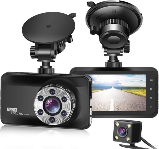 Thuys Dashcam Auto Voor- en Achterkant Zwart