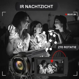 Thuys Handycam Camcorder Zwart