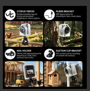 Time-lapsecamera 4K buiten – compact formaat – CMOS-sensor – optische beeldstabilisatie – voor bouw en natuur