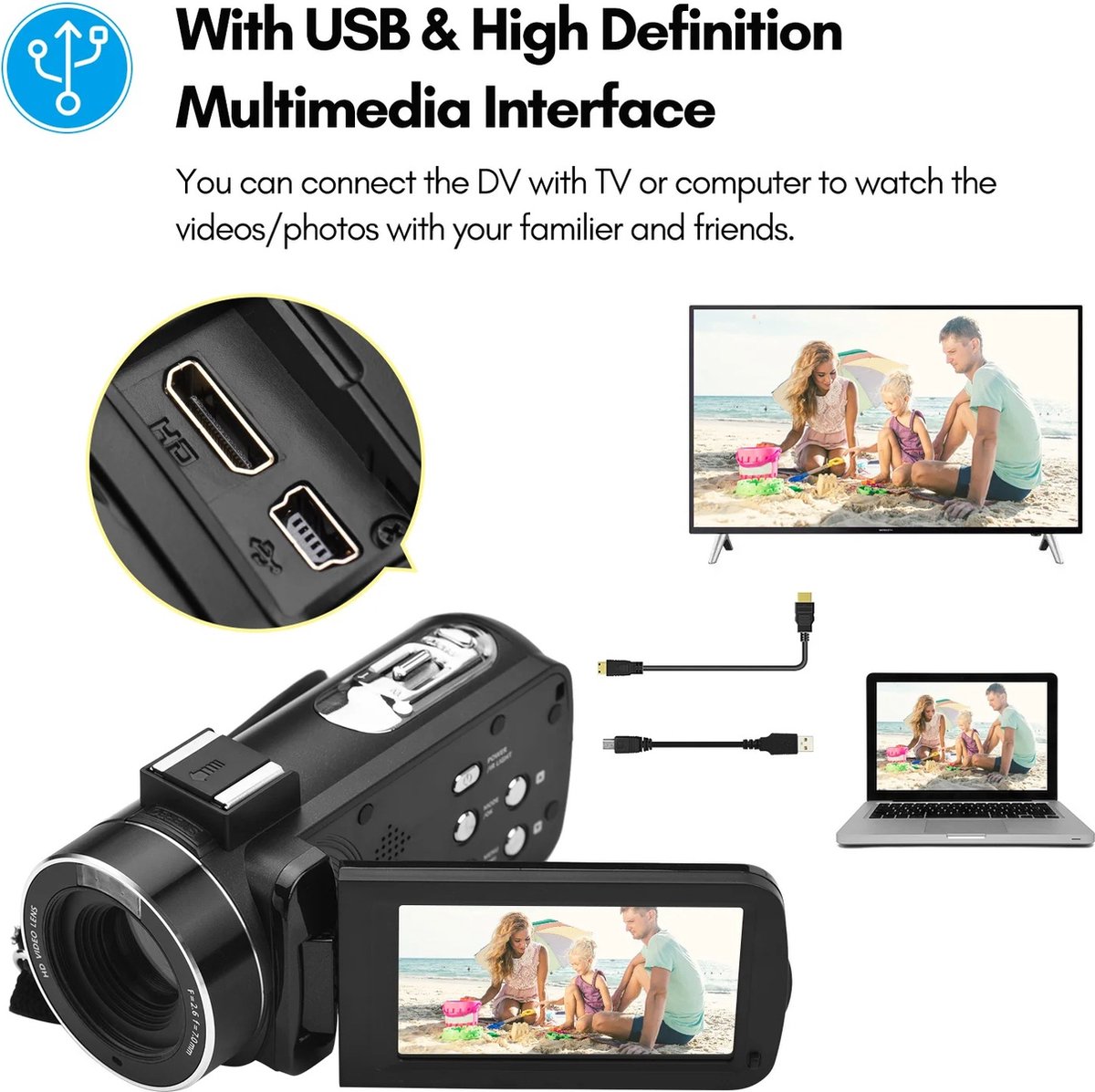 Tumex 4K Ultra HD Camcorder 56MP
