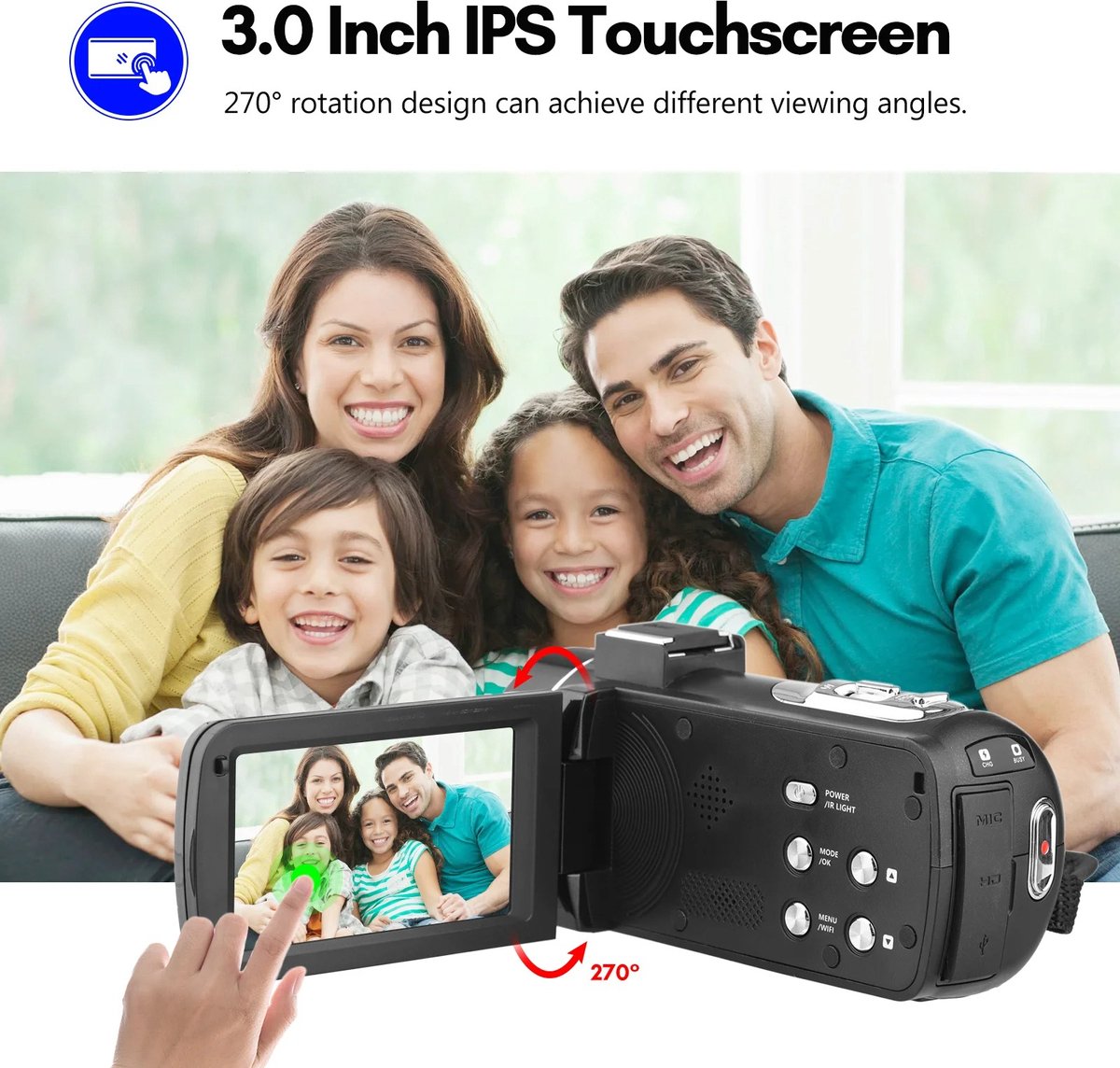 Tumex 4K Ultra HD Camcorder 56MP