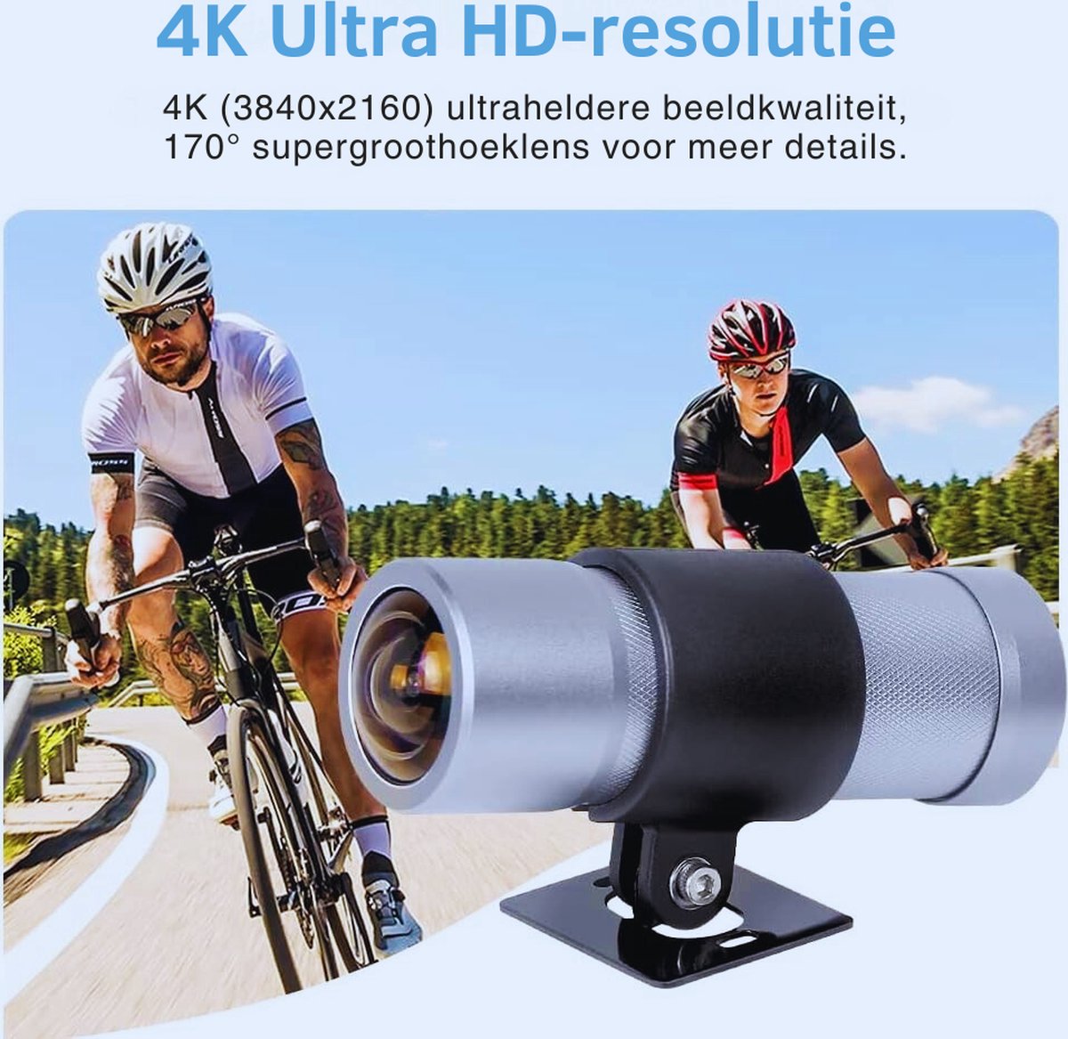 Ultieme 4K Actiecamera voor Fiets & Motor