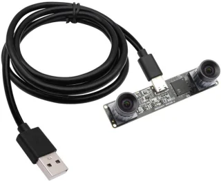 USB-camera met M12-dubbele lens, 1200p en 60 fps
