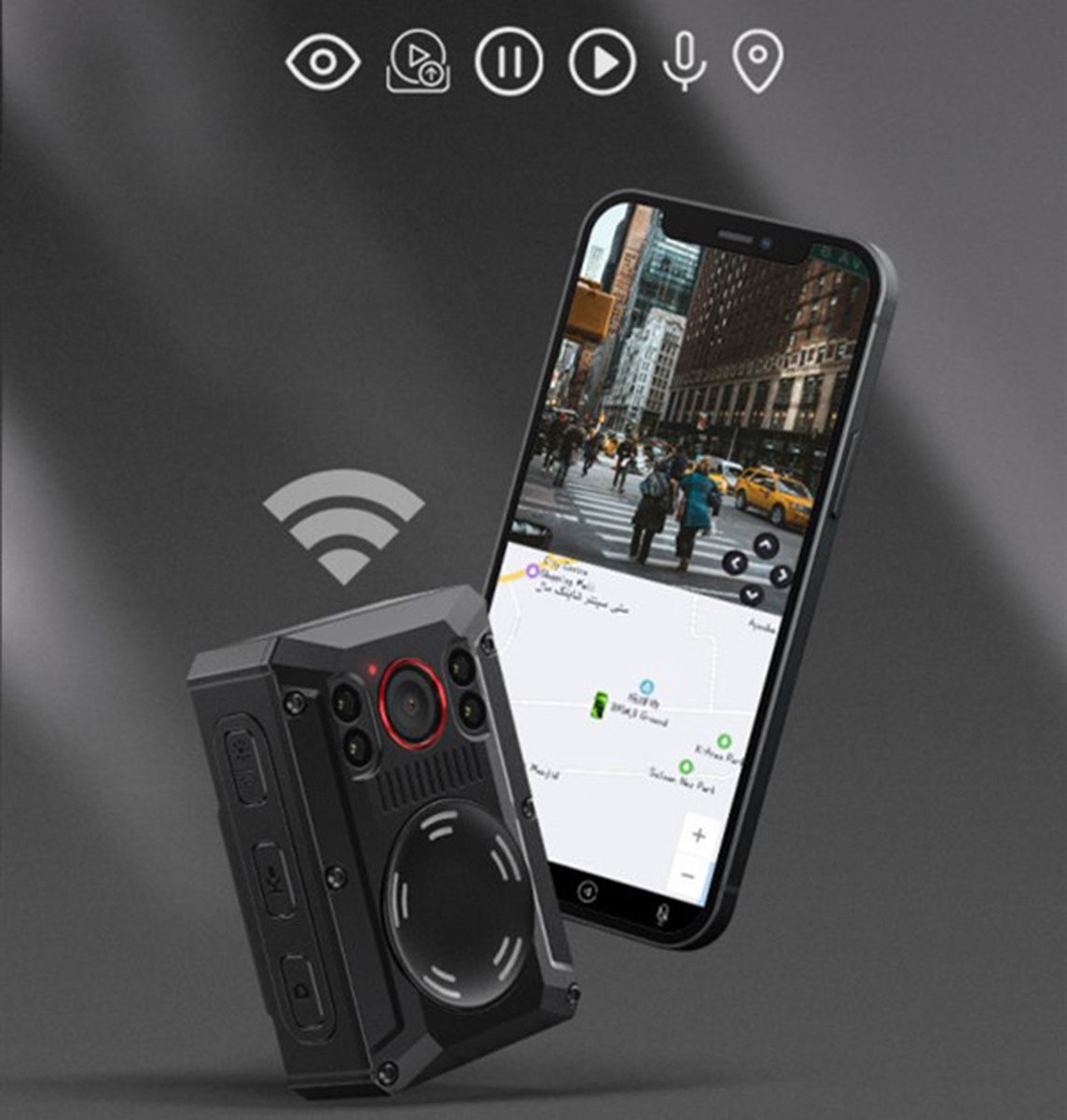 Viatel Bodycam HD Network Camera met Dock Charger