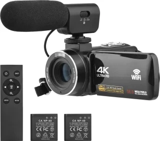 Vlog Camera 4K Ultra HD 2-in-1 met Microfoon en Afstandsbediening