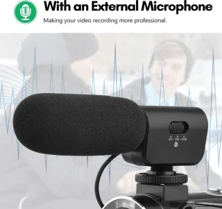 Vlog Camera 4K Ultra HD 2-in-1 met Microfoon en Afstandsbediening